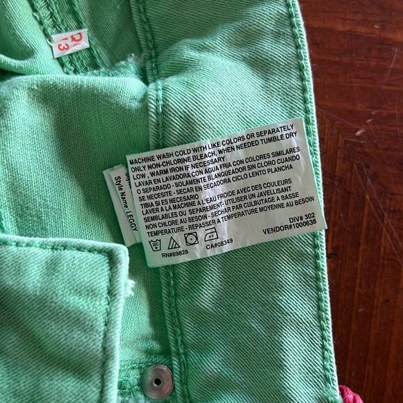 True Freedom Juniors Size 1 Green Stretch Denim Skinny Jeans NWT - Picture 4 of 9